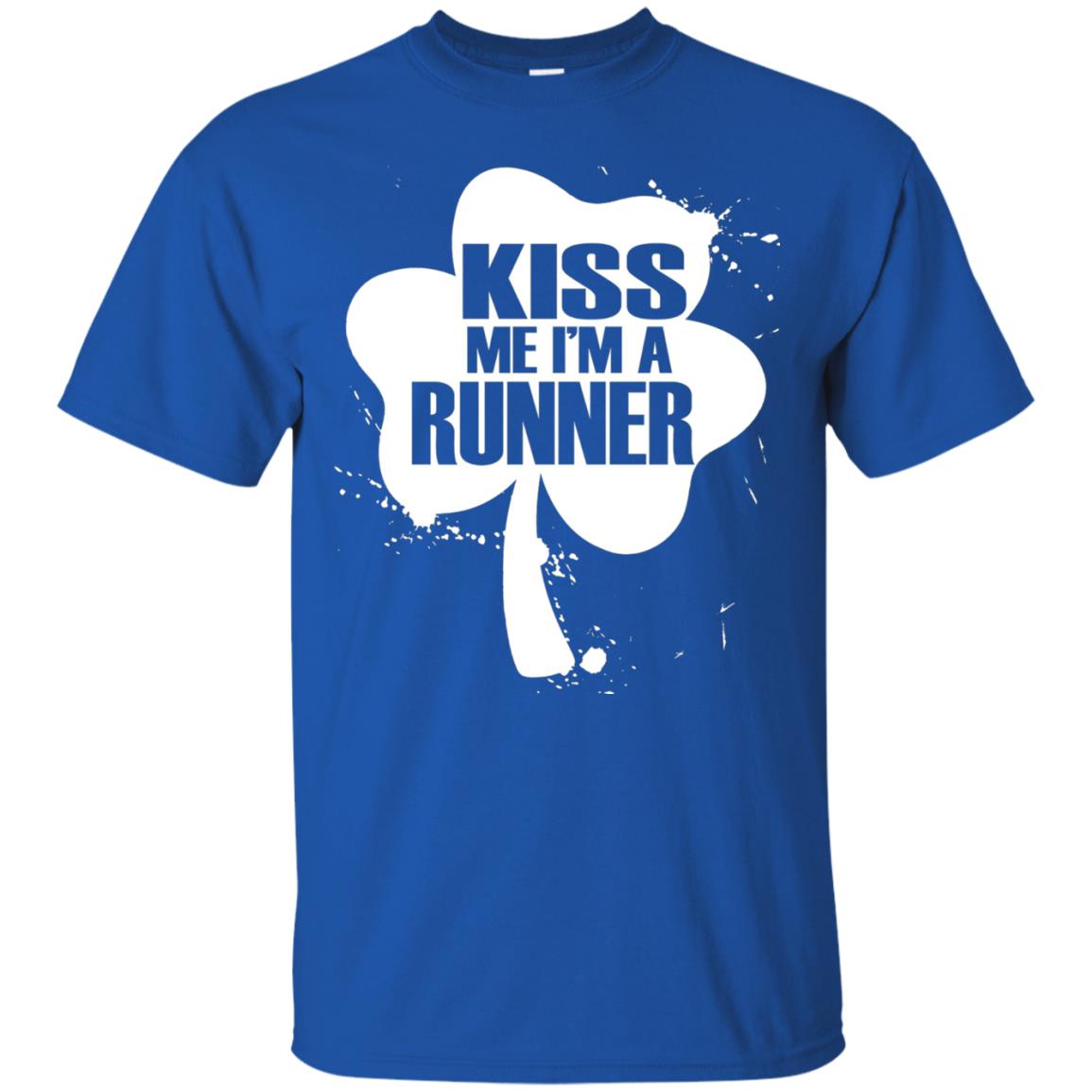 Kiss Me I_m Runner St. Patrick_s Day T-shirt Royal