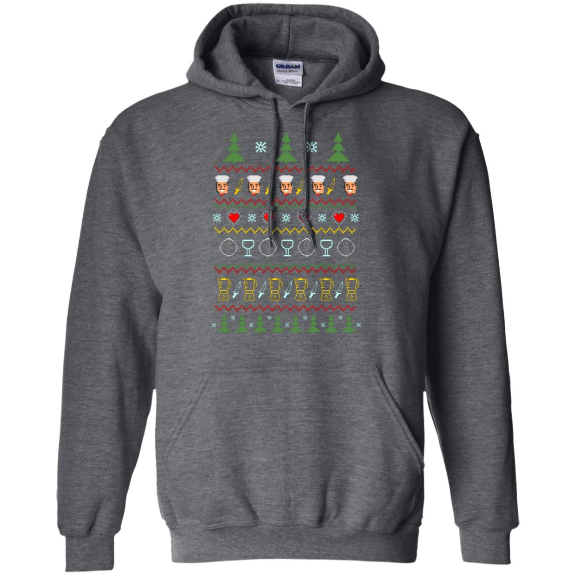 Chef Christmas X-mas Gift Shirt For Cooking Lovers Dark Heather