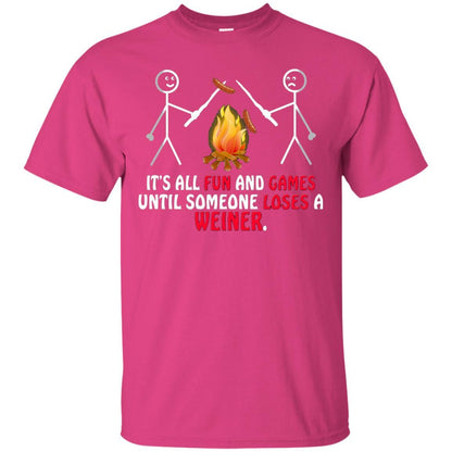 Camper T-shirt It's All Fun And Games Heliconia