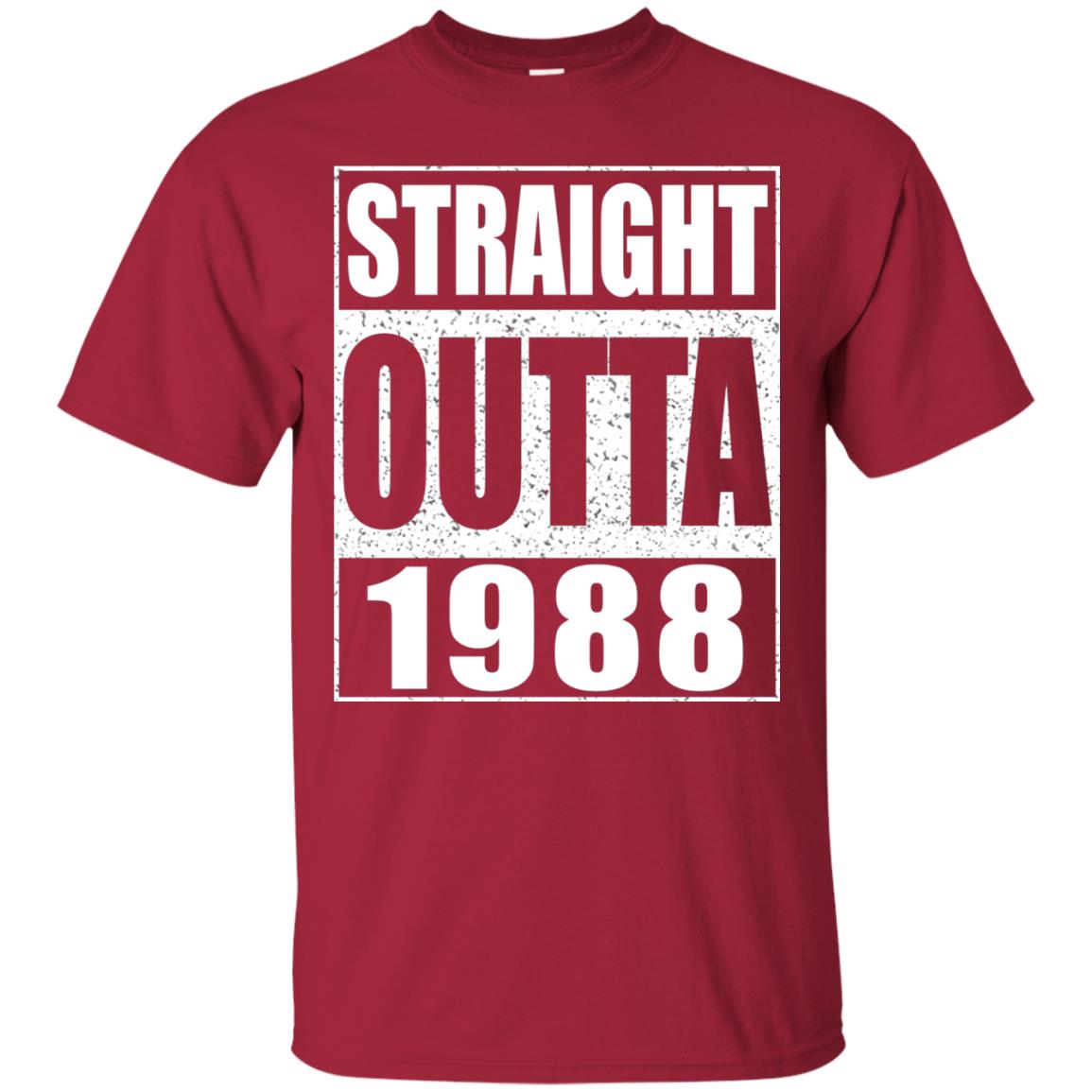 Straight Outta 1988 Funny 30th Birthday Shirt Cardinal