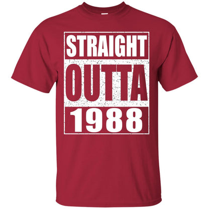 Straight Outta 1988 Funny 30th Birthday Shirt Cardinal