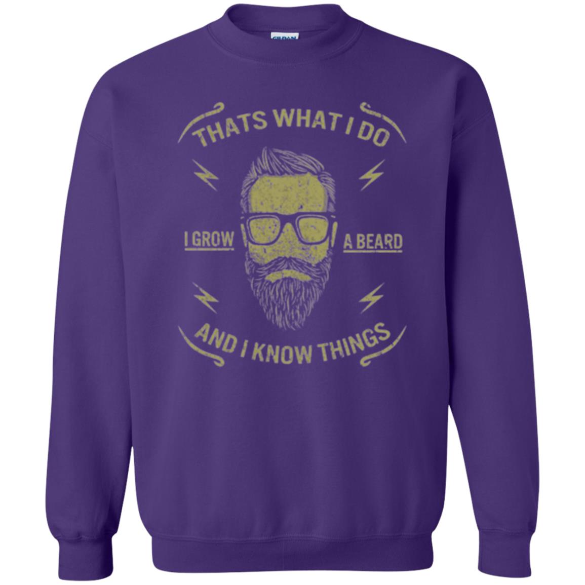 Funny Joke Retro Vintage T-shirt That What I Do I Grow A Beard Purple