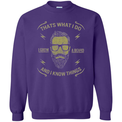 Funny Joke Retro Vintage T-shirt That What I Do I Grow A Beard Purple
