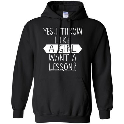 Softball T-shirt Yes I Throw Like A Girl Want A Lesson Black