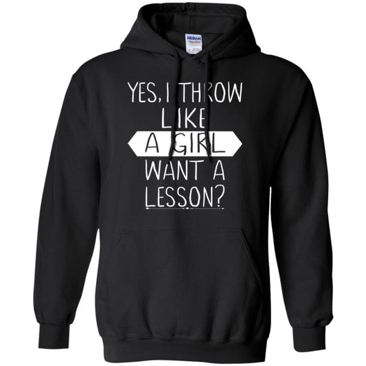 Softball T-shirt Yes I Throw Like A Girl Want A Lesson Black