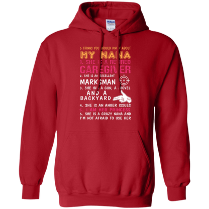 Family T-Shirt 6 Things You Should Know About My Nana Red