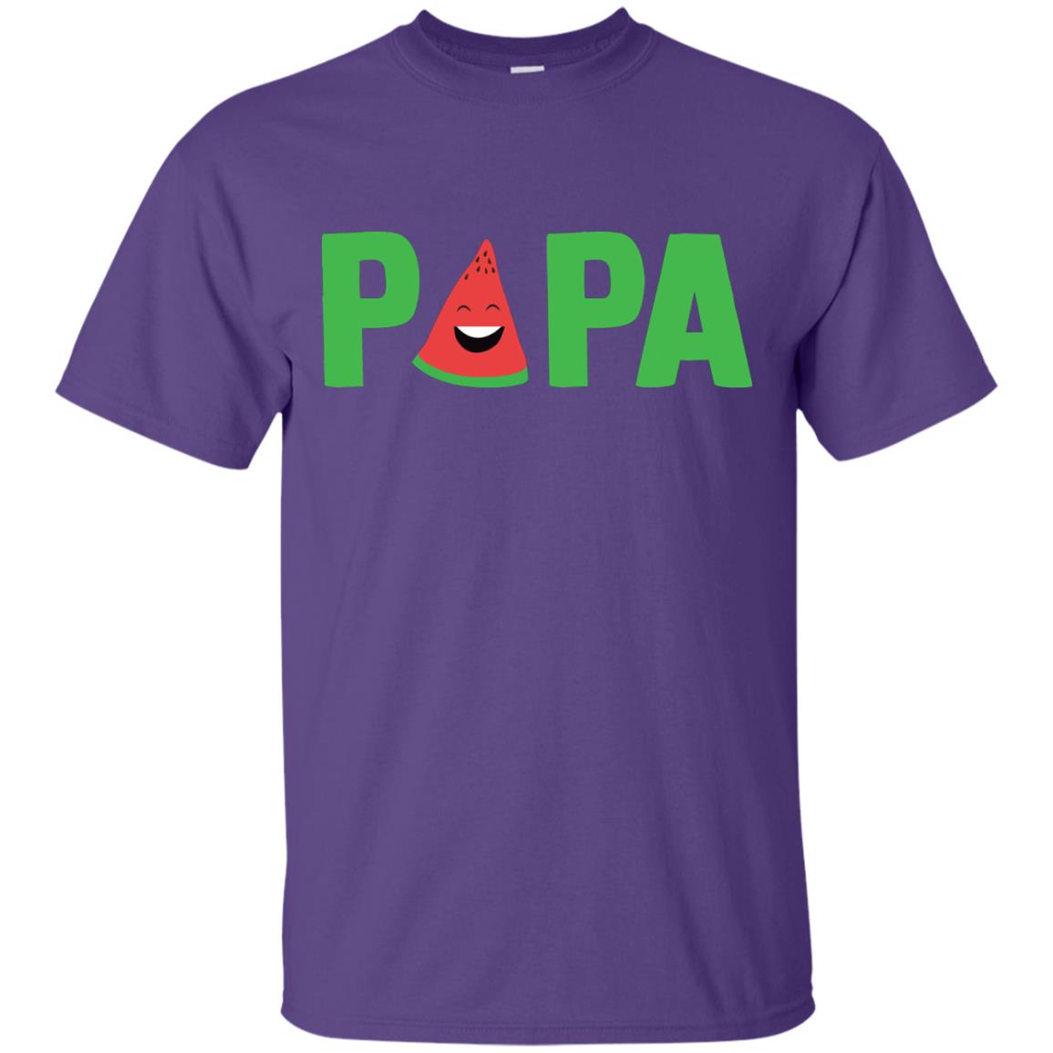Papa Watermelon Funny Summer Melon Fruit Shirt For Mens Purple