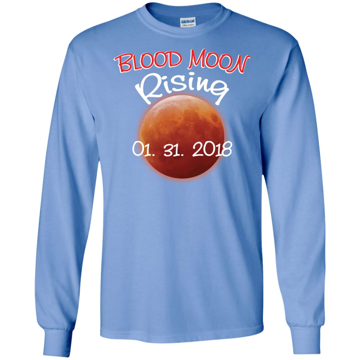 Blood Moon T-shirt Rising 01.31.2018 Carolina Blue