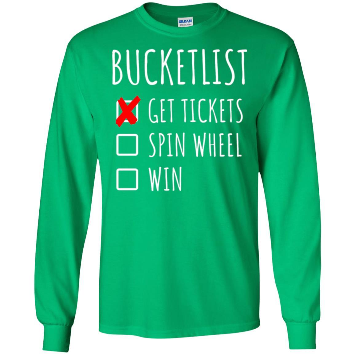 Game Show T-shirt Bucket List Spin Wheel Win Irish Green