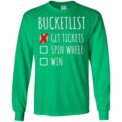 Game Show T-shirt Bucket List Spin Wheel Win Irish Green