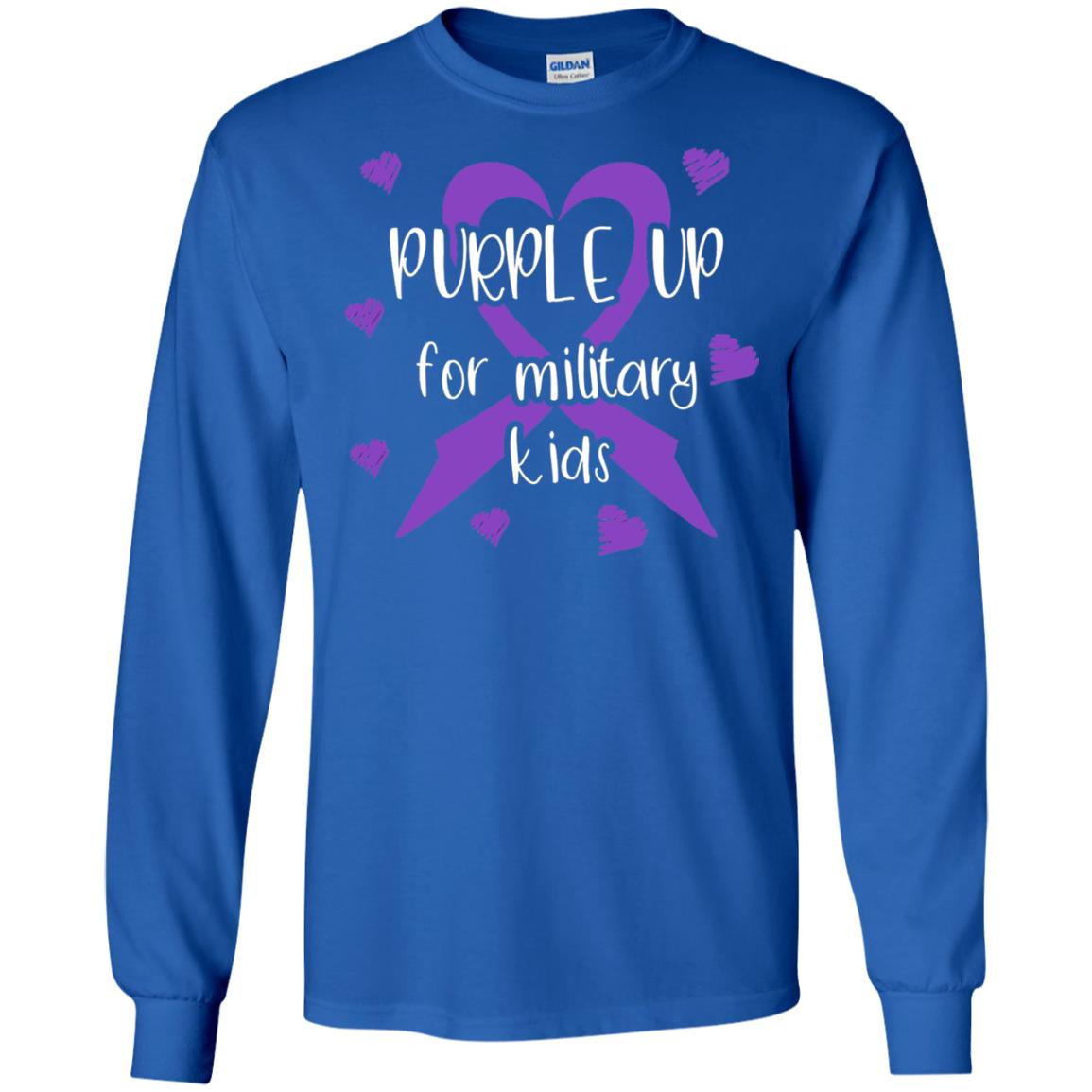 Purple Up For Military Kids Shirt Royal