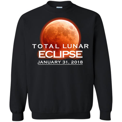 Lunar Eclipse T-shirt January 31, 2018 Graphic T-shirt Black