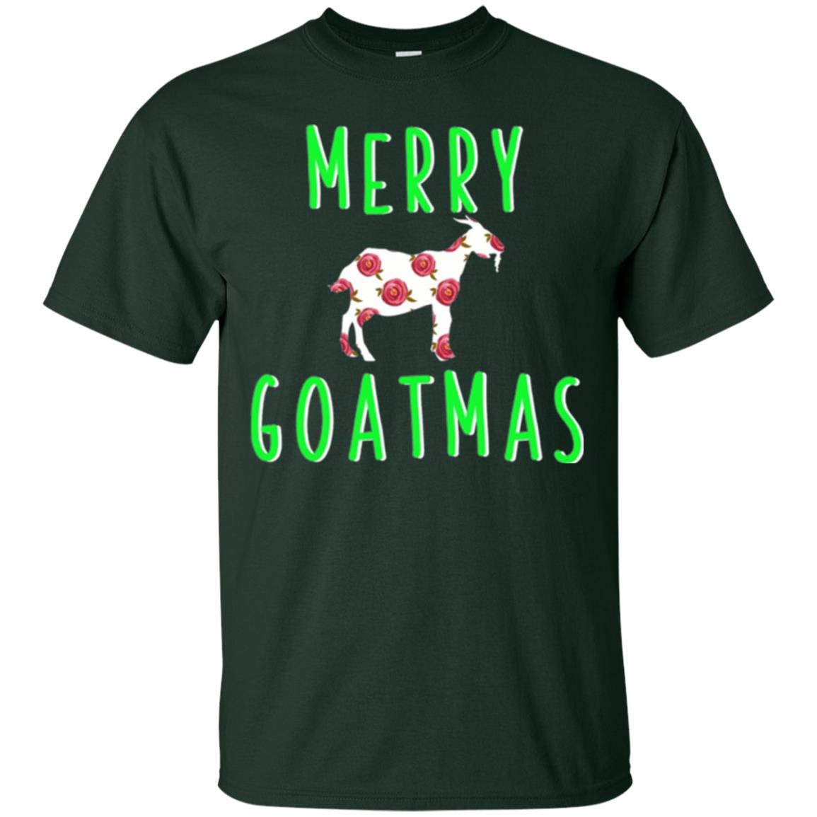 Goat Lovers T-shirt Merry Goatmas Forest