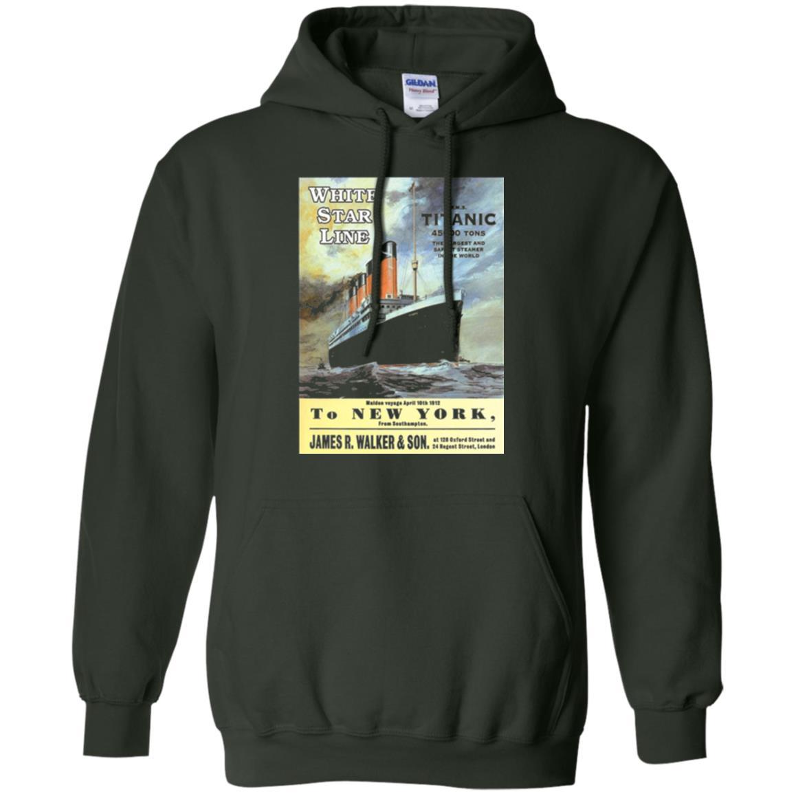 Film T-shirt Sailing Ship Cruise Vintage Poster Forest Green