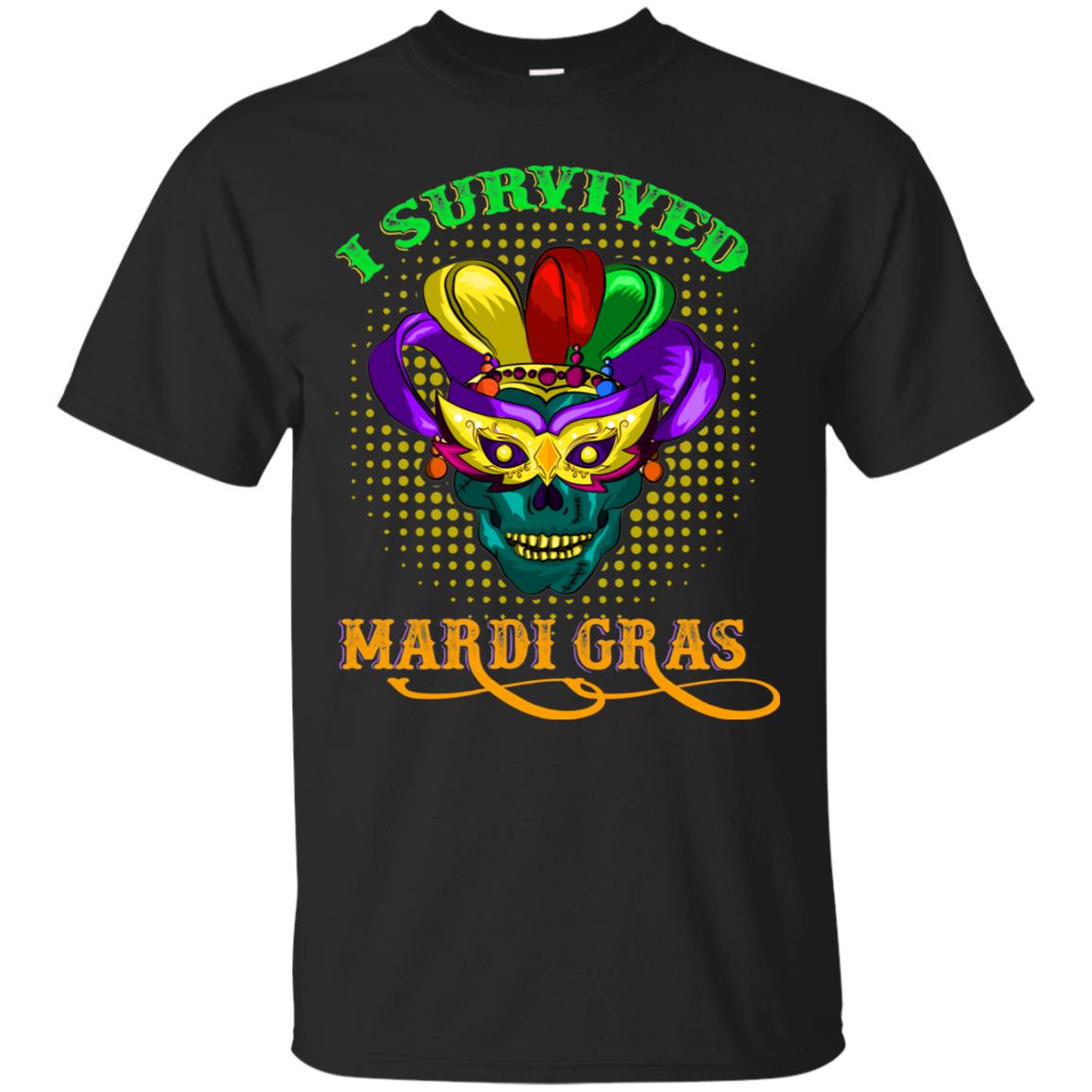 I Survived Mardi Gras Shirt Black