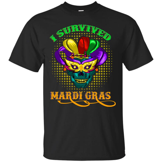 I Survived Mardi Gras Shirt Black