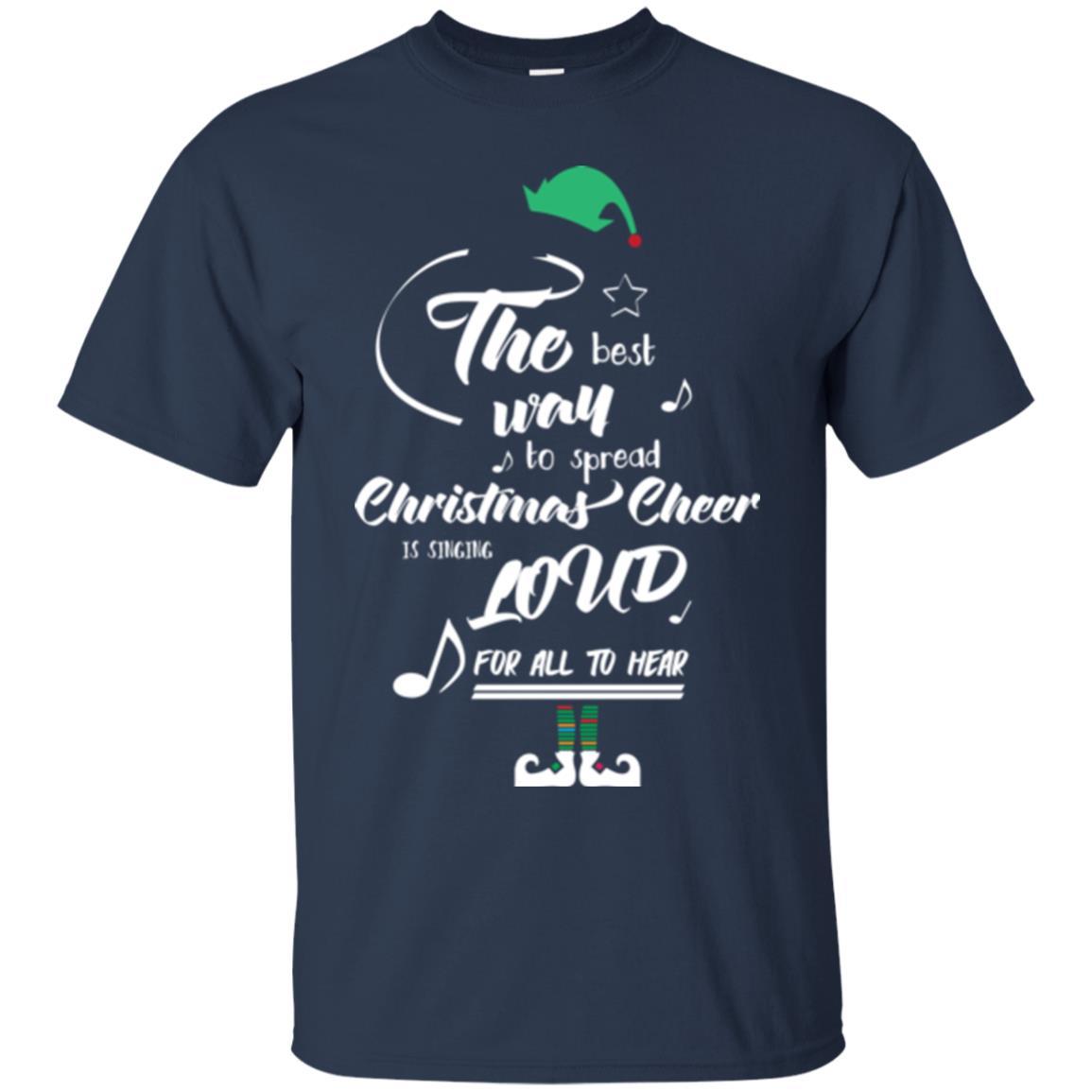Christmas T-shirt The Best Way To Spread Navy