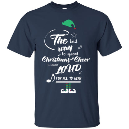 Christmas T-shirt The Best Way To Spread Navy