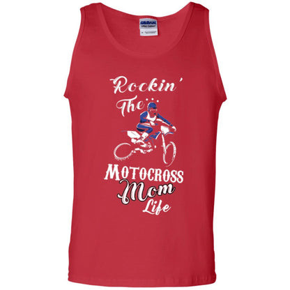 Rocking The Motocross Mom Life Mommy T-shirt Red