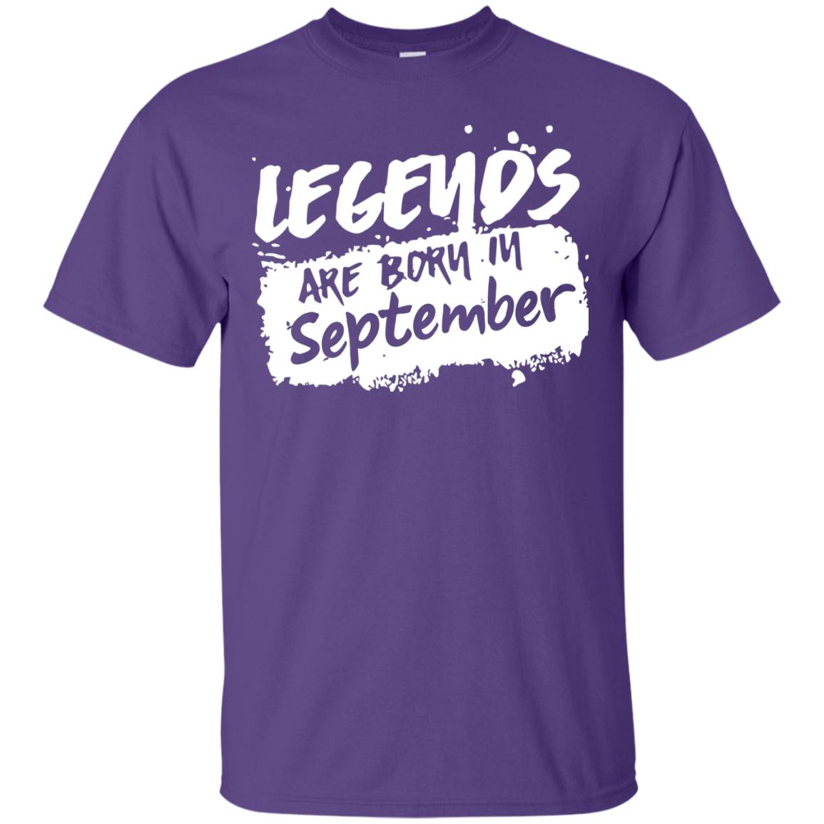 September Birthday Shirt Legends Are Born In September Purple