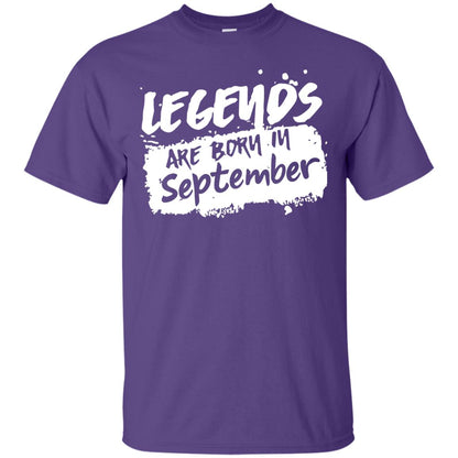 September Birthday Shirt Legends Are Born In September Purple