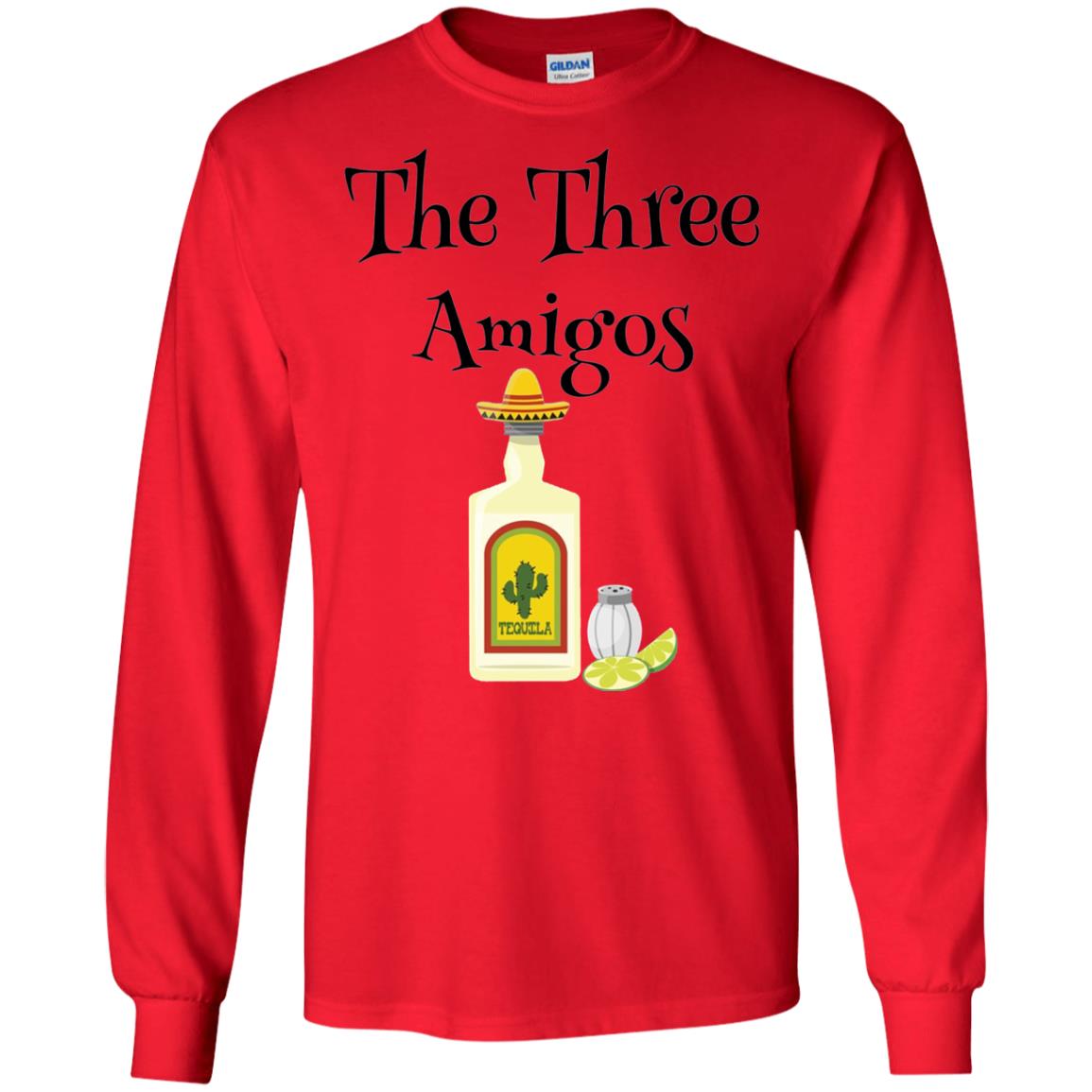 Cooking Lovers T-shirt The Three Amigos Tequila Salt Lime Red
