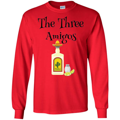 Cooking Lovers T-shirt The Three Amigos Tequila Salt Lime Red