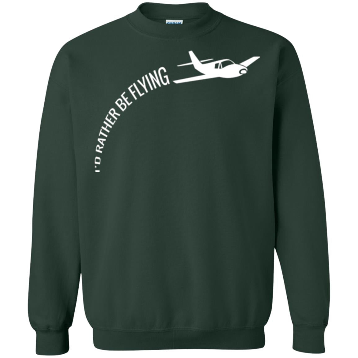 Airplane Pilot T-shirt I_d Rather Be Flying Forest Green
