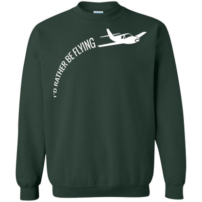 Airplane Pilot T-shirt I_d Rather Be Flying Forest Green