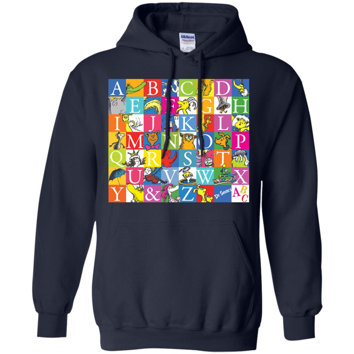 Dr. Seuss A To Z Gift Shirt For Funny Man Navy