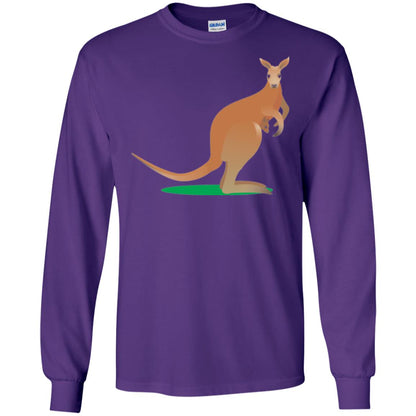 Mom Baby Kangaroo In Pouch Joey T-shirt Purple