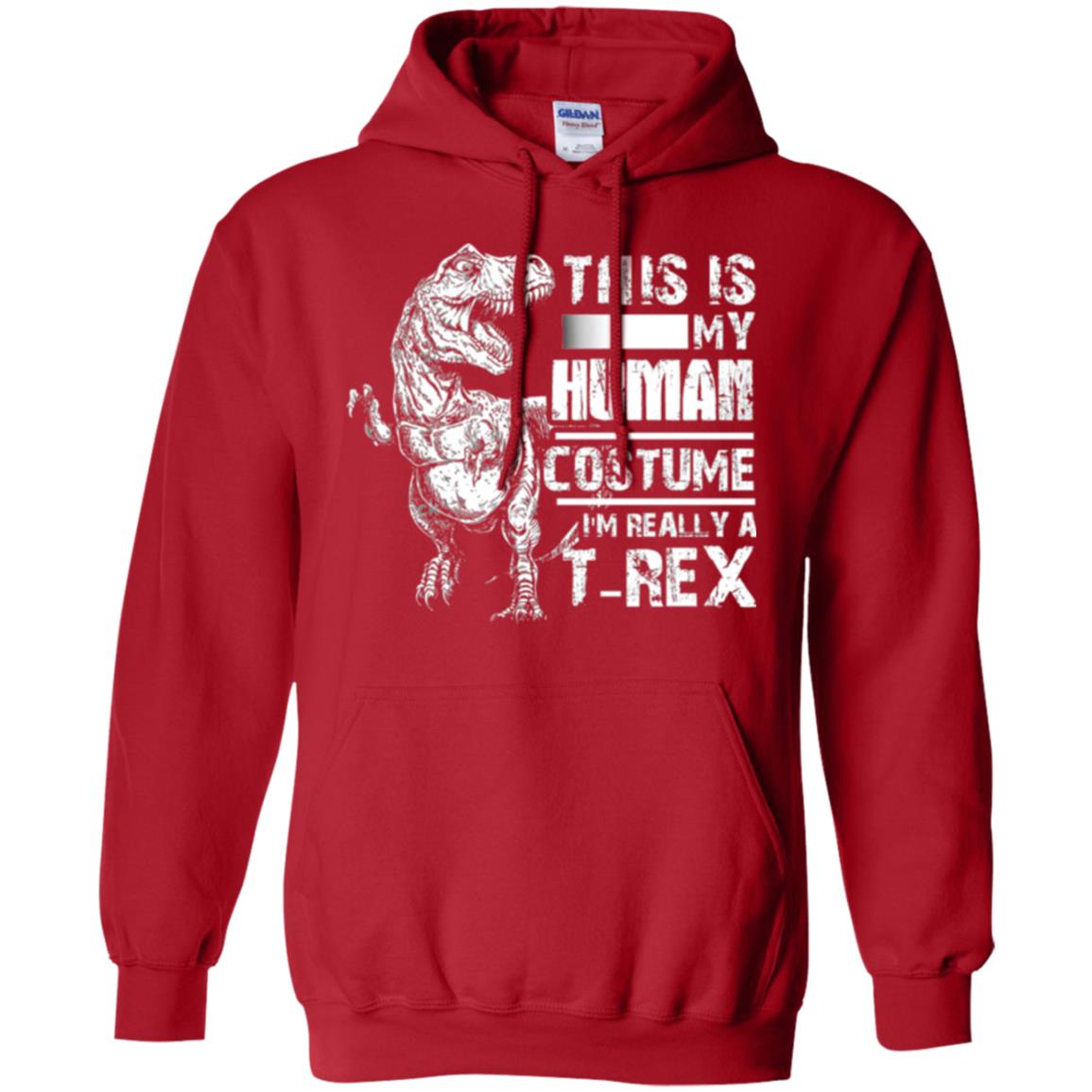 Dinosaus T-shirt This Is My Human Costume Shirt Human Red