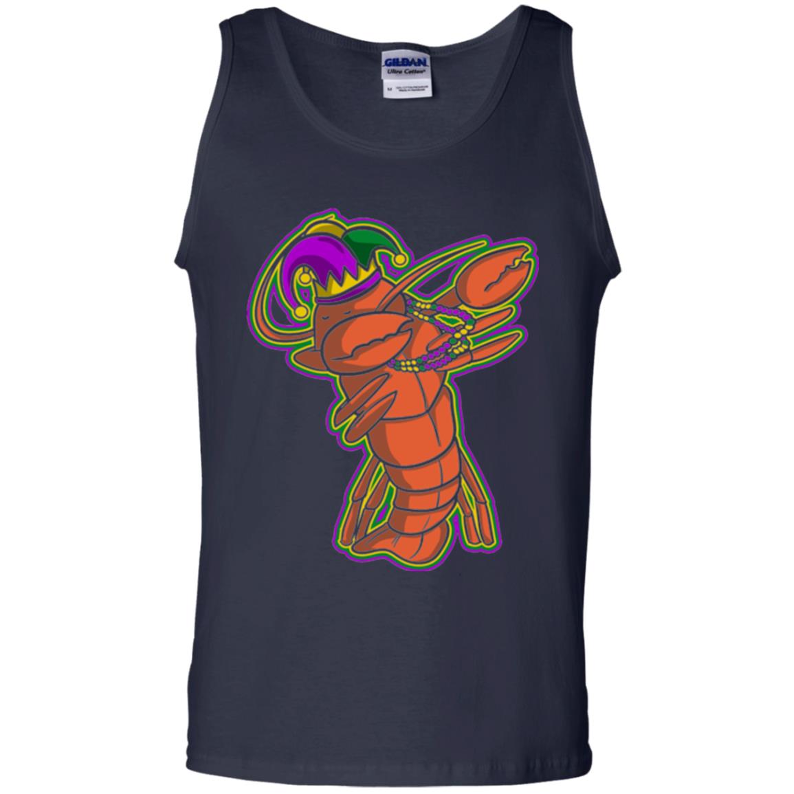 Dabbing Mardi Gras Crawfish T-shirt Mardi Gras Gift Shirt Navy