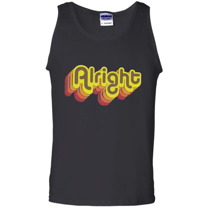 Alright Alright Shirt Funny Retro 70s Black