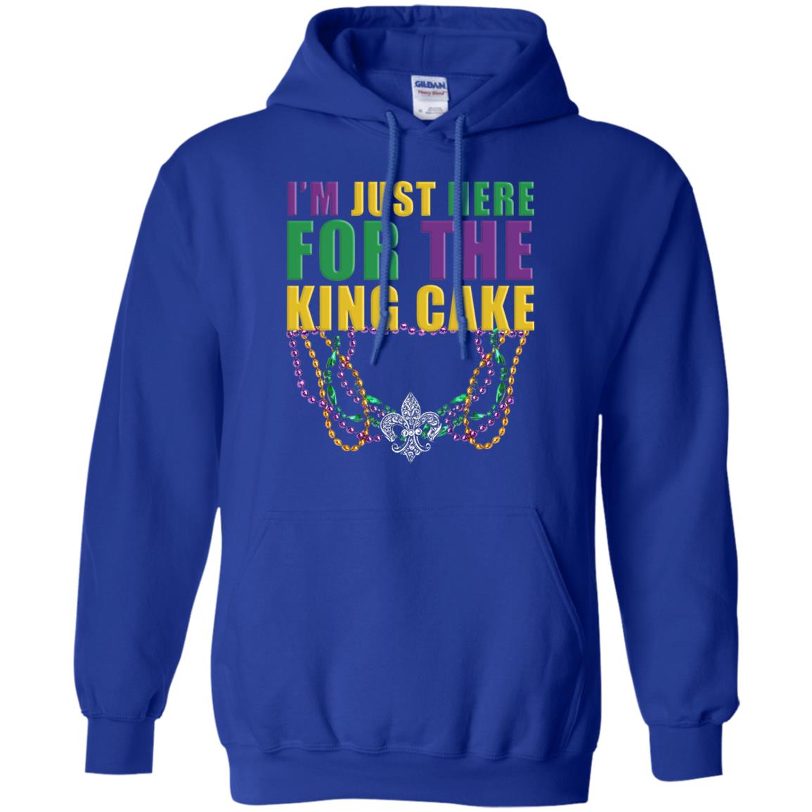 Mardi Gras Beads T-shirt I_m Just Here For The King Cake Royal