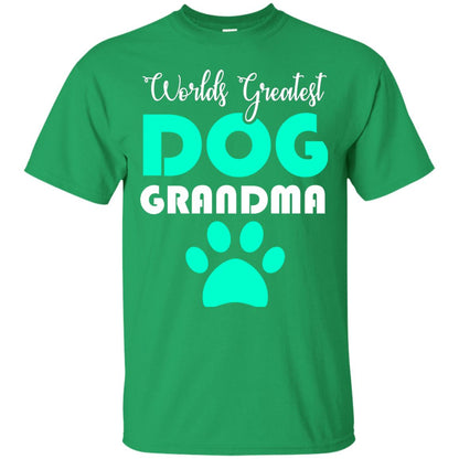 Worlds Greatest Dog Grandma Gift Shirt For Nana Irish Green