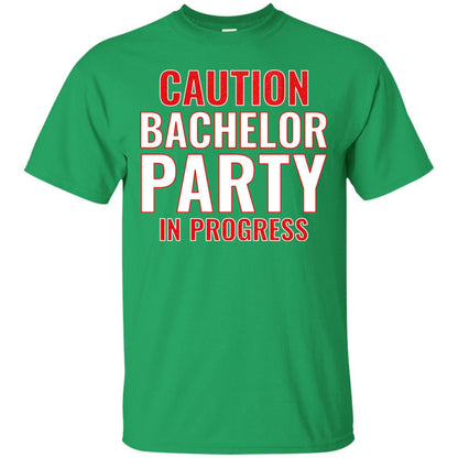 Funny Warning Caution Bachelor Party In Progress Irish Green