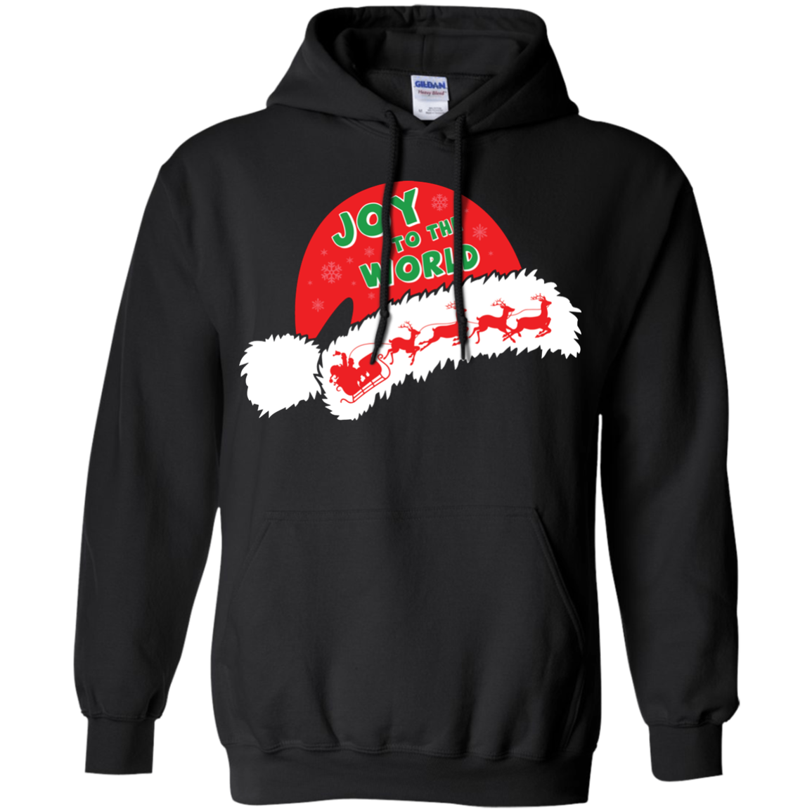Christmas T-shirt Joy To The World Black