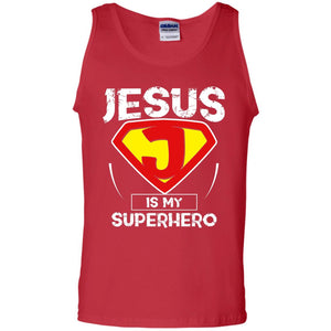 Jesus Is My Superhero Christian Movie Fan T-shirtG220 Gildan 100% Cotton Tank Top