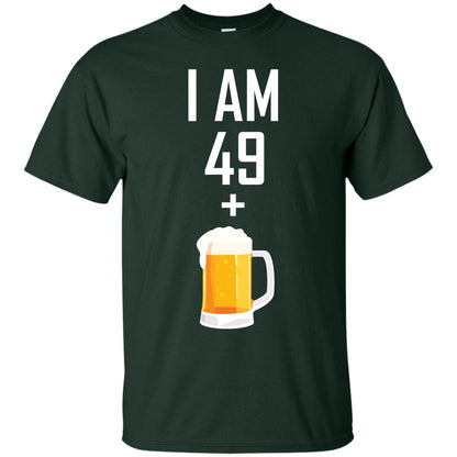I Am 49 Plus 1 Beer 50th Birthday Shirt Forest