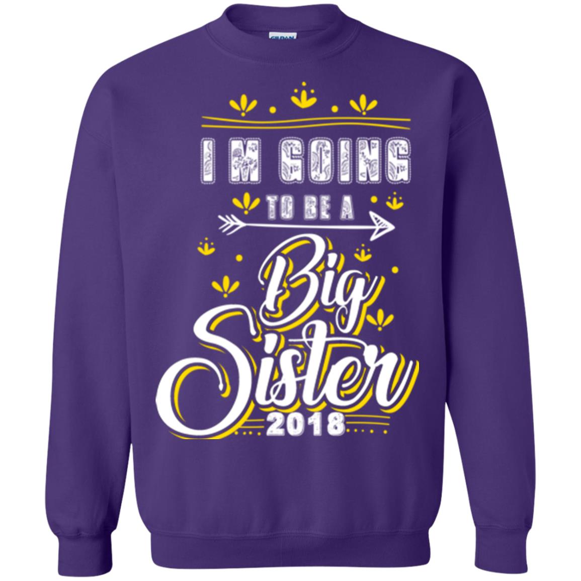 Family T-shirt I'm Going To Be A Big Sister 2018 Purple