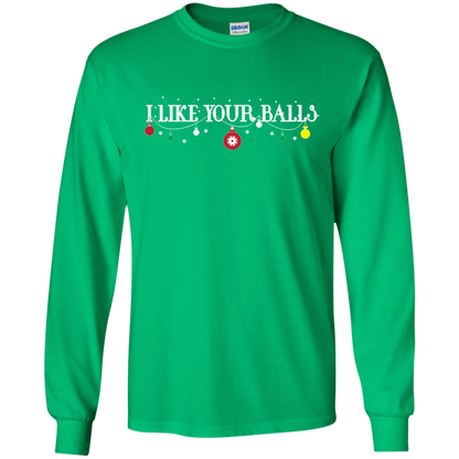Christmas T-shirt I Like Your Balls Irish Green