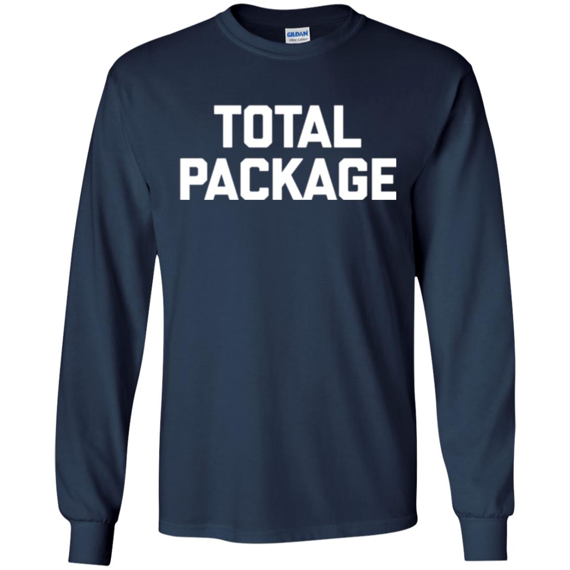 Novelty Humor T-shirt Total Package Navy