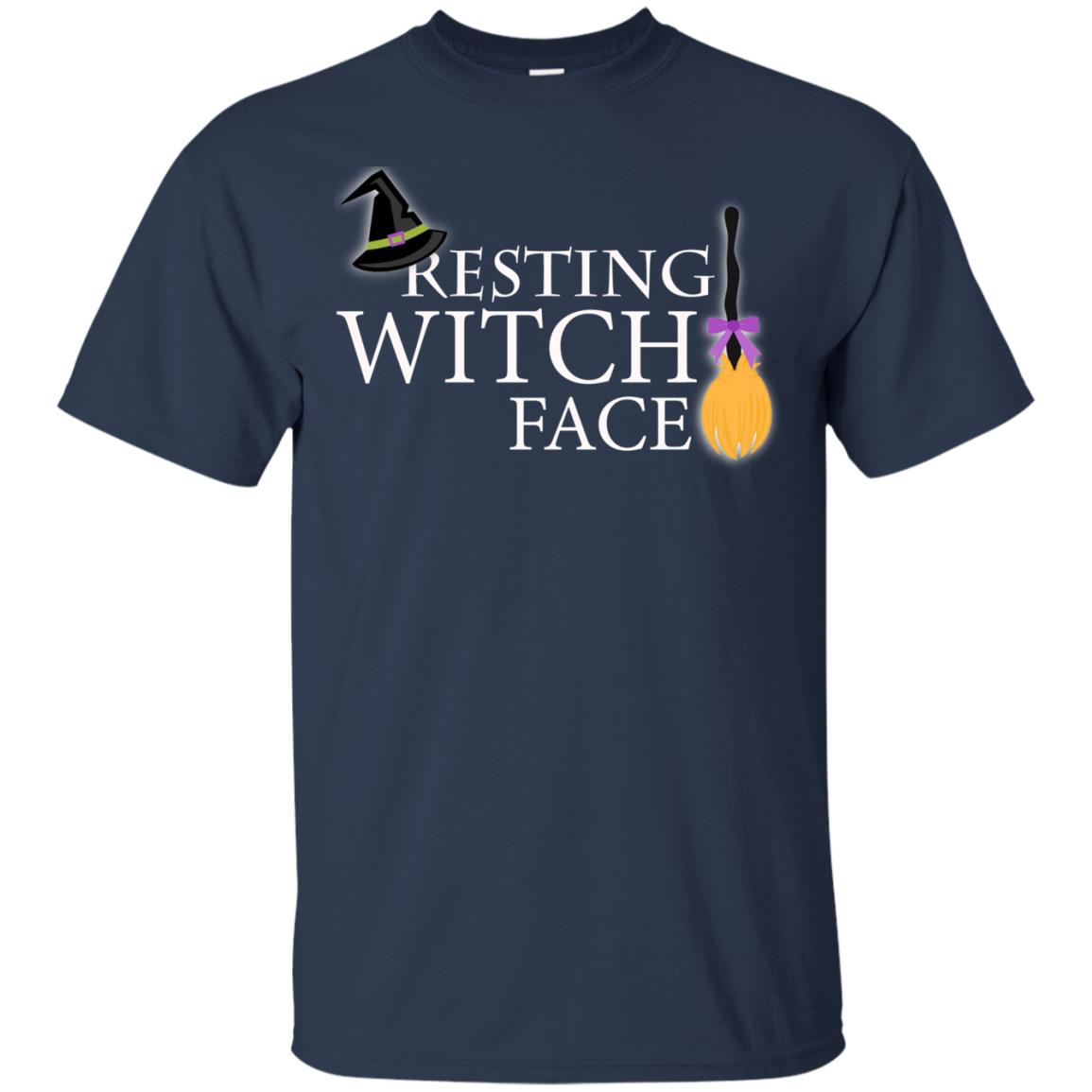 Reasting Witch Face Shirt Navy