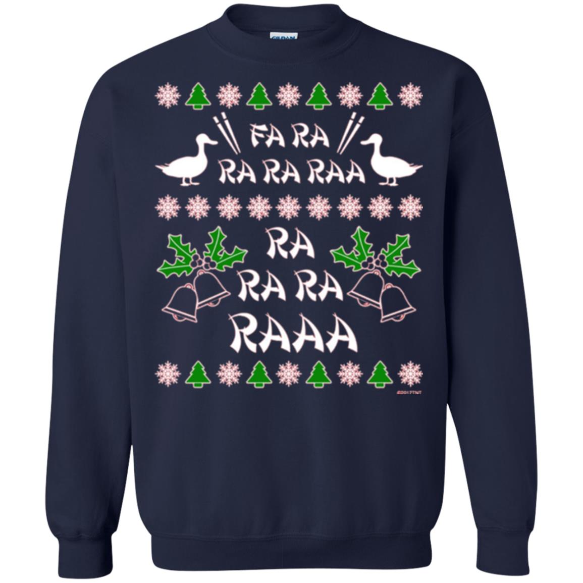 Christmas T-shirt Fa Ra Ra Chinese Duck Dinner Navy