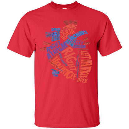 Anatomical Heart T-shirt Red