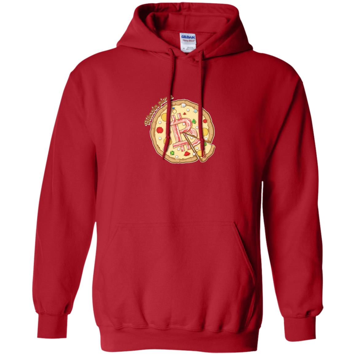 Funny Bitcoin Pizza T-shirt Crypto Currency Red