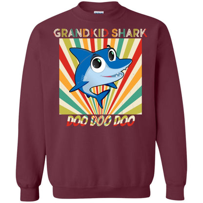 Grandkids Shark Doo Doo Doo Family Shark Gift Shirt Maroon