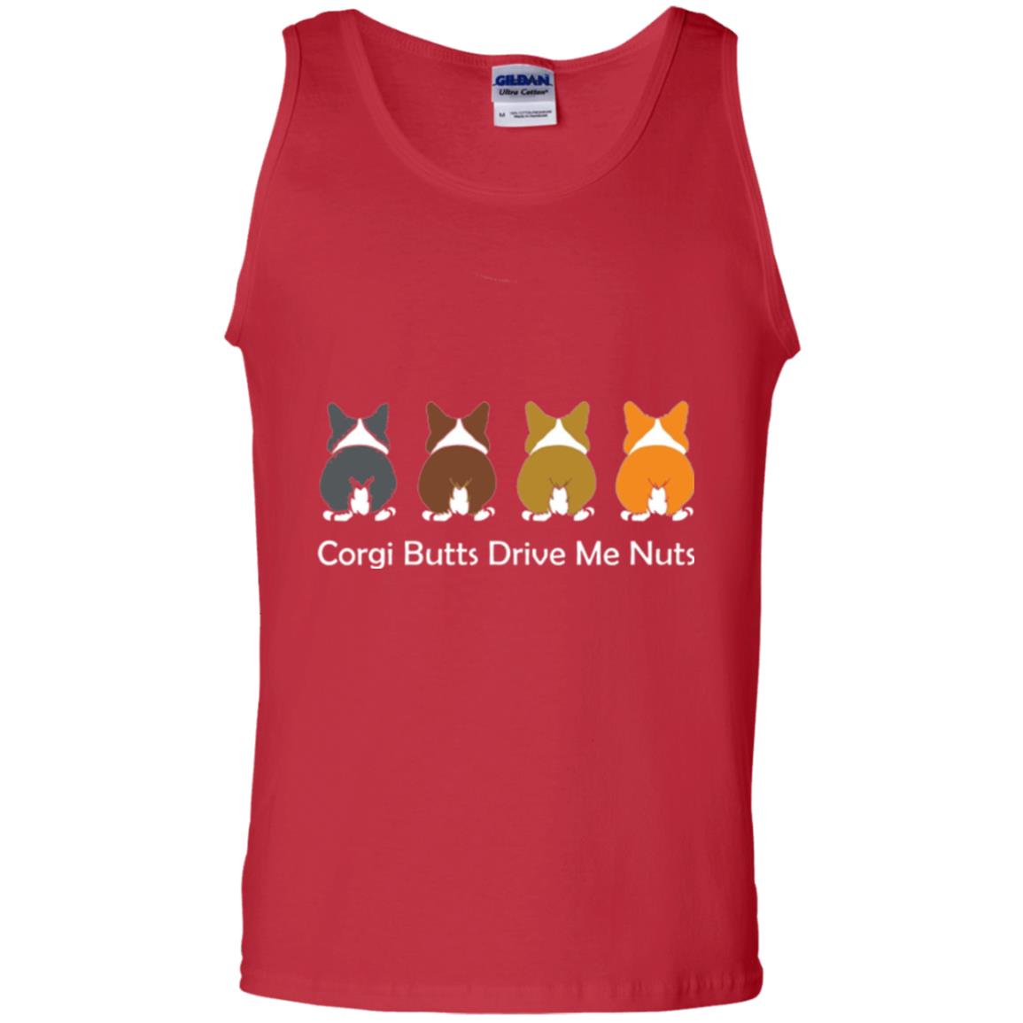 Dog Lover T-shirt Corgi Butts Drive Me Nuts Red
