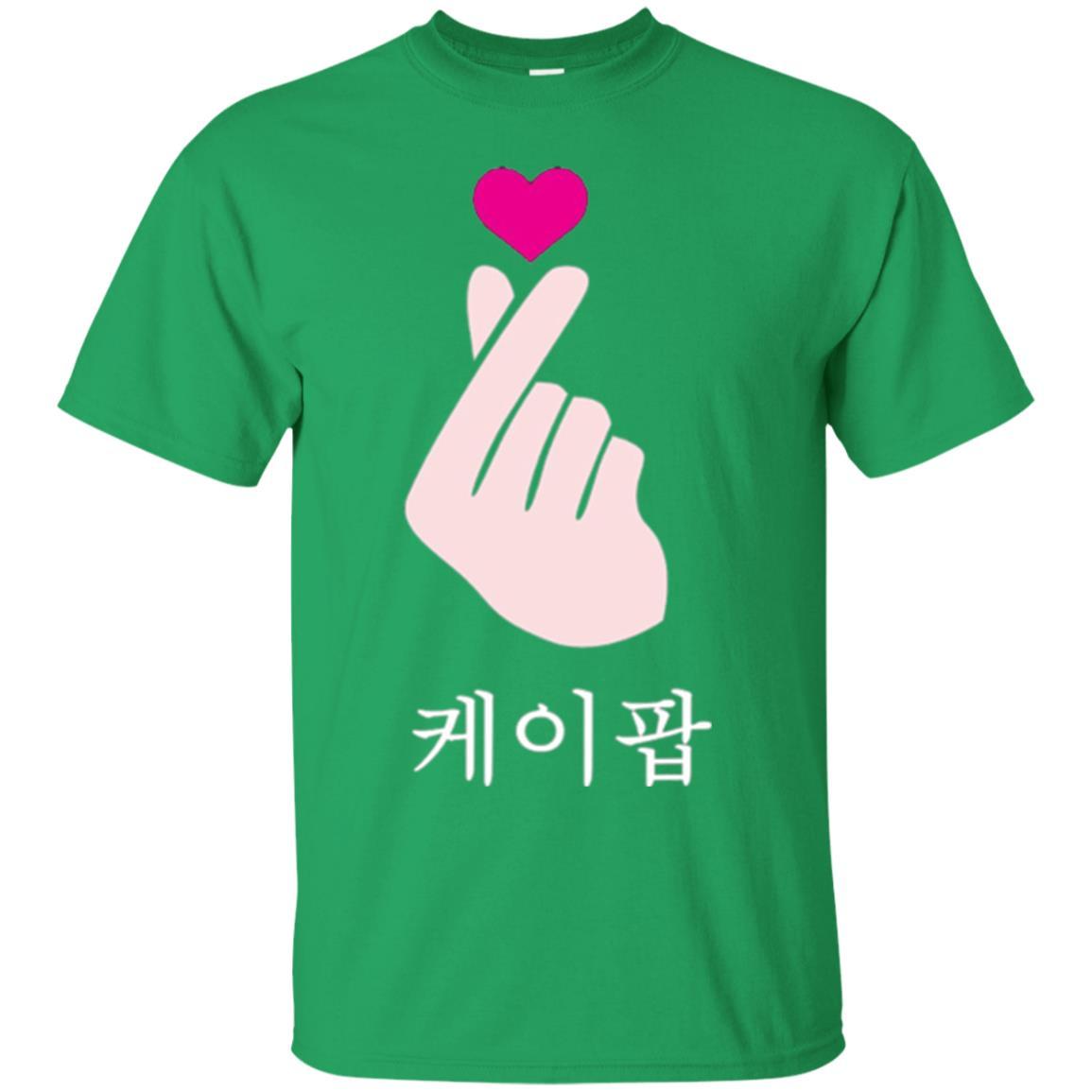 K-pop T-shirt Hand Symbol Cute Korean Music Irish Green